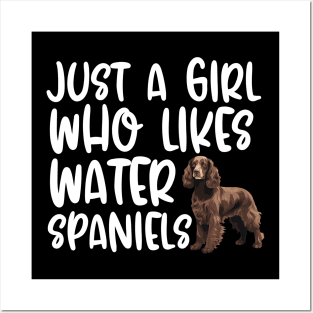 Just A Girl Who Likes Water Spaniels Posters and Art